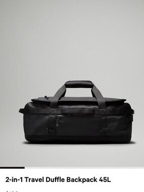 lululemon athletica Black 2-in-1 Travel Duffle Backpack